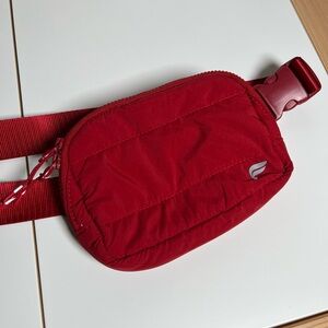 NWOT Fabletics Red Quilted Crossbody Fanny Pack Bag